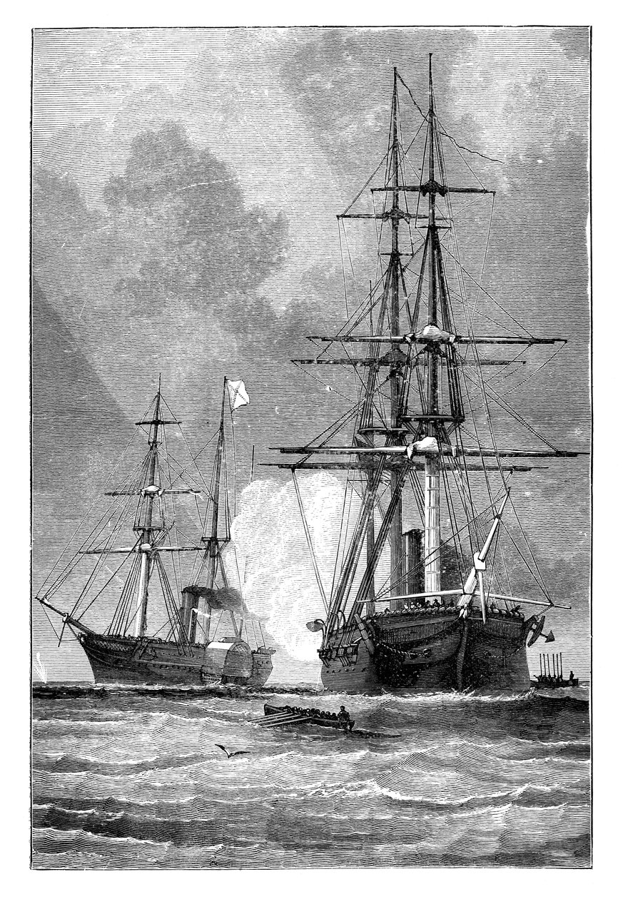 A San Jacinto, a Trent megállítása, 1861 alkotó: Unbekannt