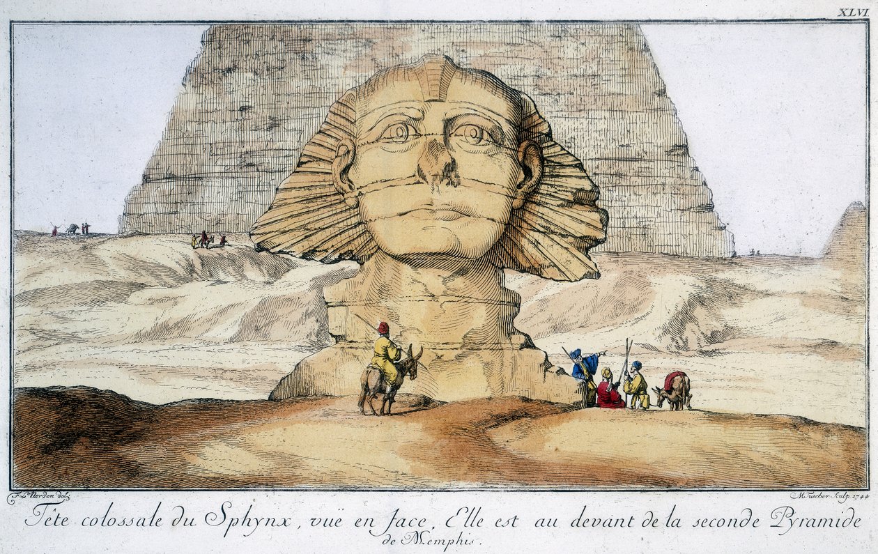 A Szfinx, Egyiptom, 1744 alkotó: Unbekannt
