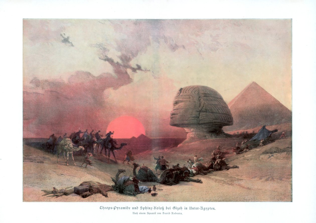 A Szfinx Gízában, Egyiptom, 1840-es évek, 1900 alkotó: Unbekannt