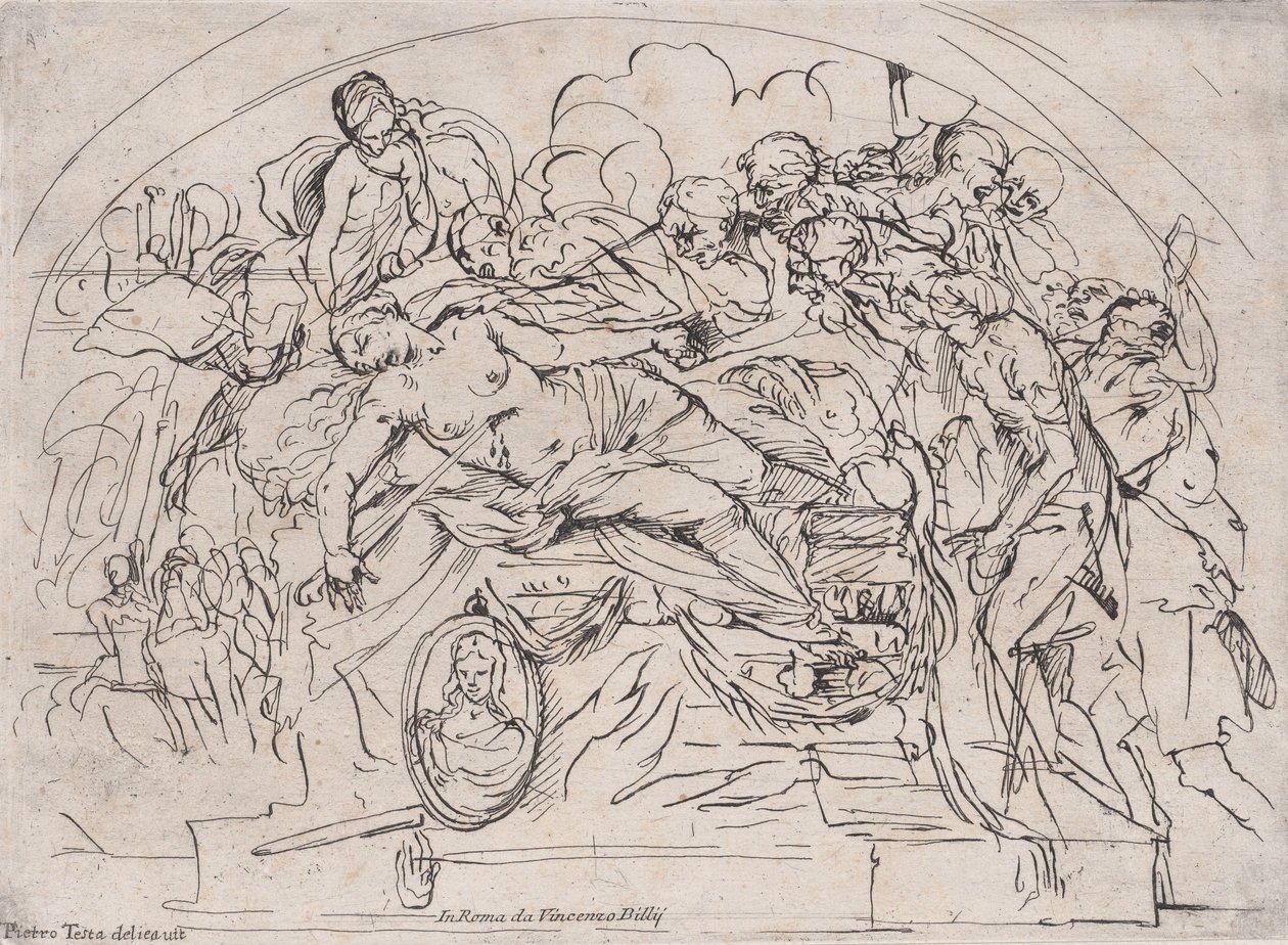 Dido öngyilkossága, 1650-1700. alkotó: Unbekannt