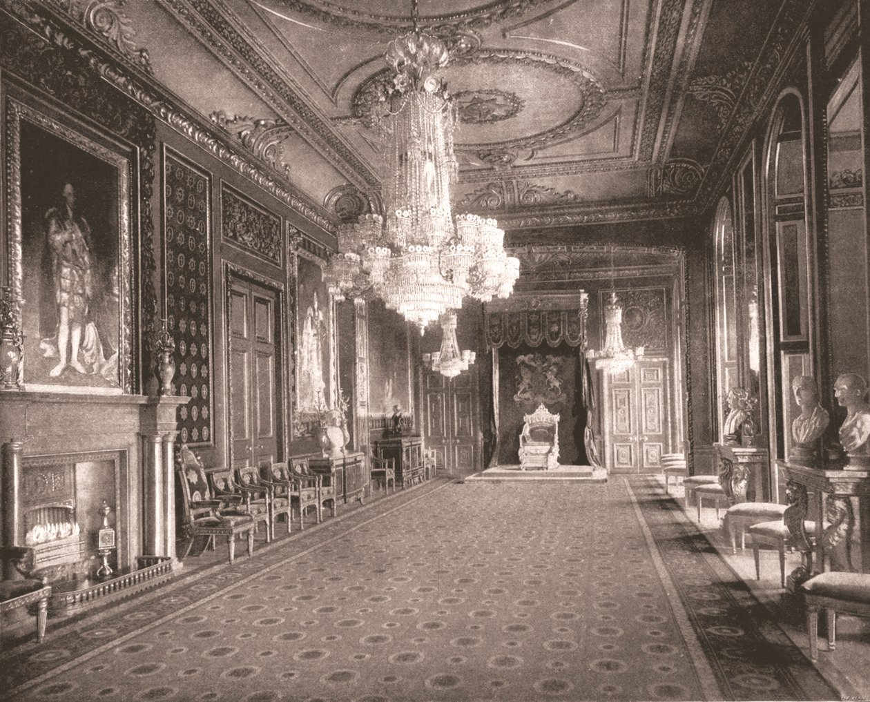 The Throne Room, Windsor Castle, Berkshire, 1894. alkotó: Unbekannt