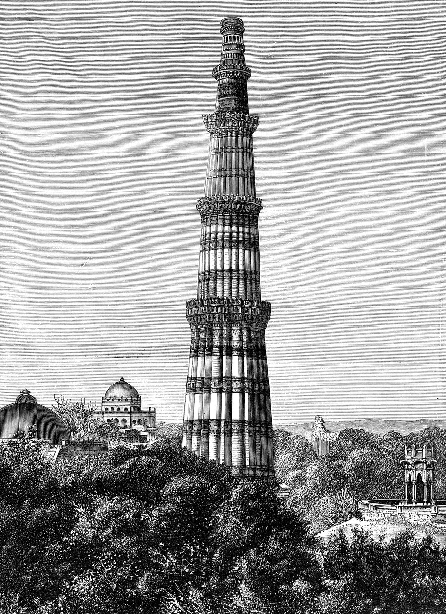Kutar tornya, Delhi, India, 1895 alkotó: Unbekannt
