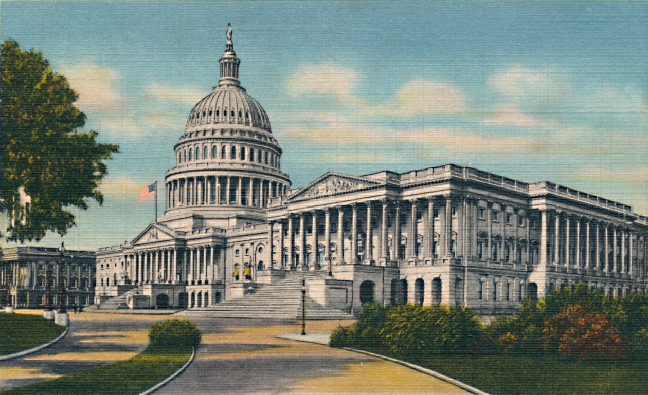 Az Egyesült Államok Capitoliuma, Washington D.C., 1940-es évek alkotó: Unbekannt