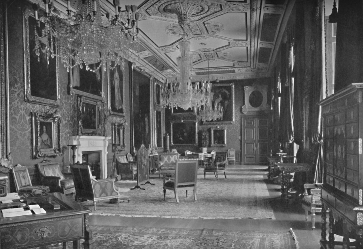 A Van Dyck szoba, windsori kastély, 1927 alkotó: Unbekannt