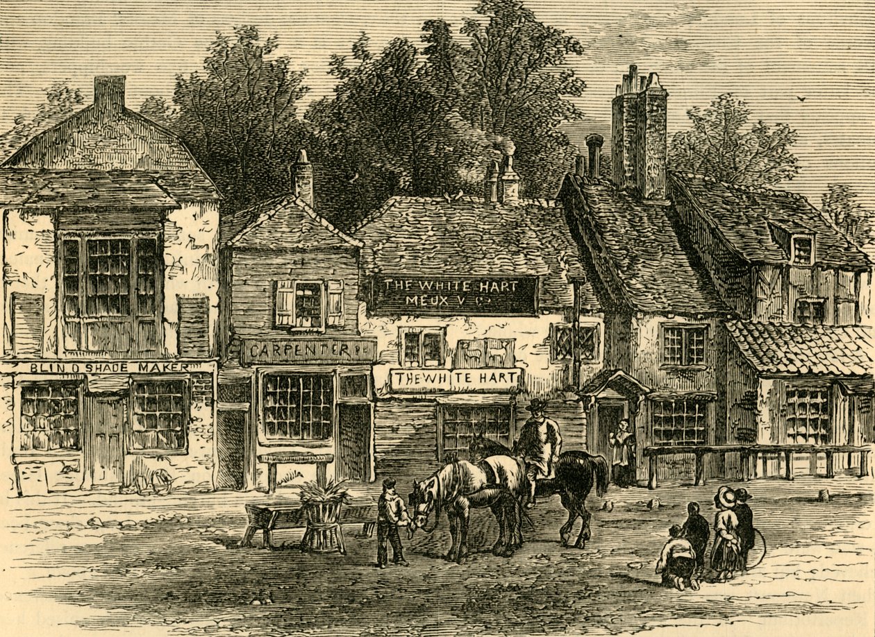 The White Hart, Knightsbridge, 1820, c1876. alkotó: Unbekannt