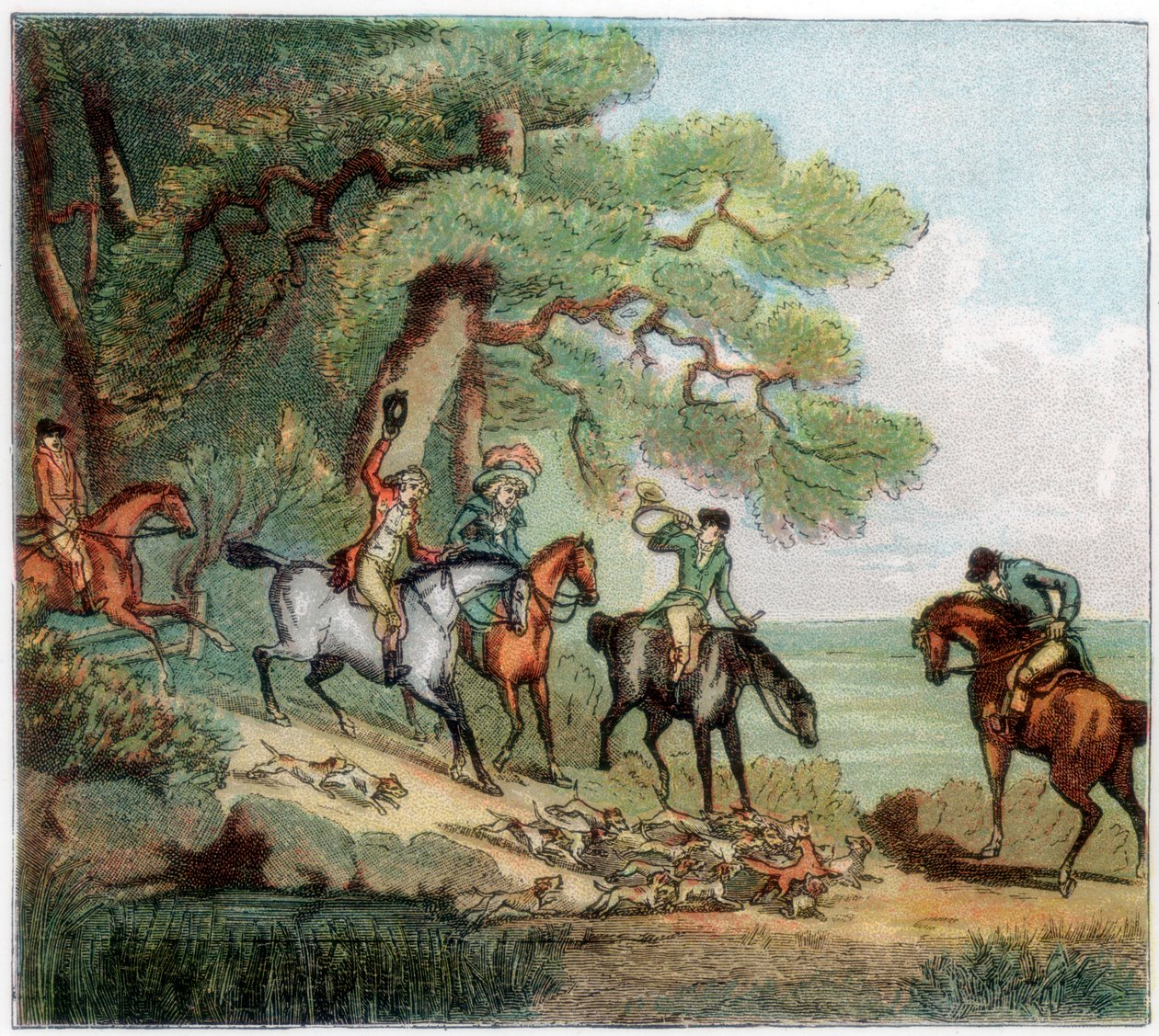 Az ölés, rókavadászat, 1787 1890 alkotó: Unbekannt