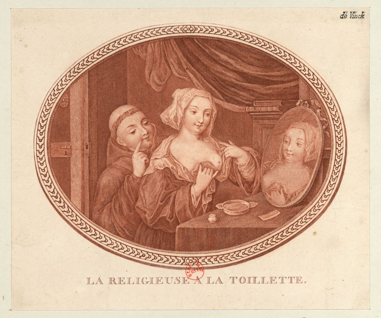Az apáca a WC-nél, 1770-1780-as évek. alkotó: Unbekannt
