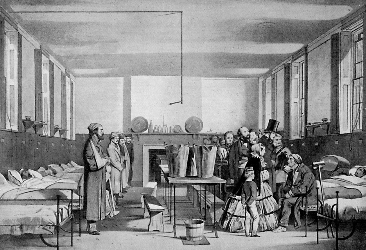 Királyi látogatás a bromptoni kórházban, 1850-es évek, 1920 körül alkotó: Unbekannt