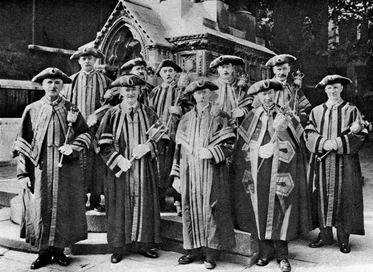 The ward beadles, Guildhall, London, 1926-1927 alkotó: Unbekannt