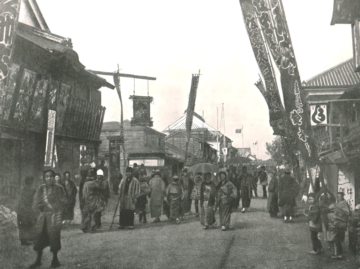 Theatre Street, Yokohama, Japán, 1895. alkotó: Unbekannt