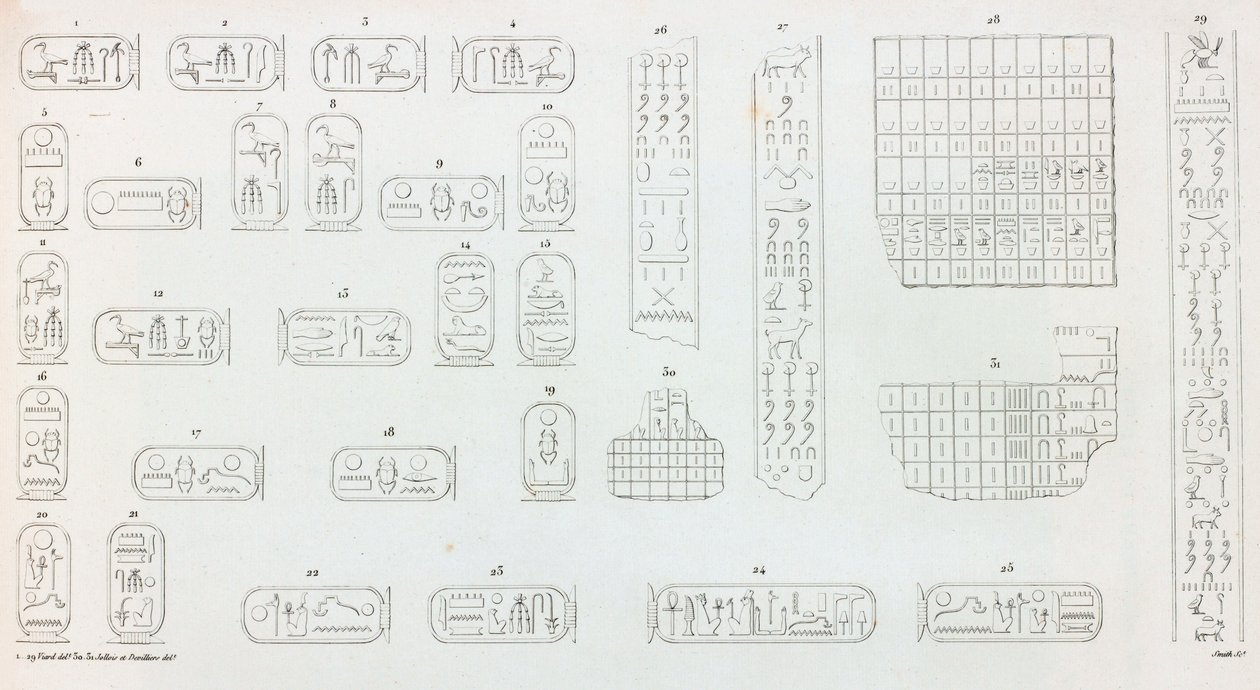 Théba: Karnak, hieroglifák alkotó: Unbekannt