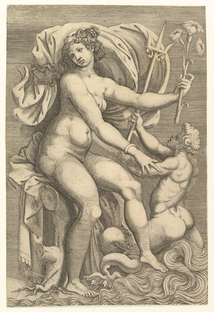 Thetis Tritonnal ülve, 16. század. alkotó: Unbekannt