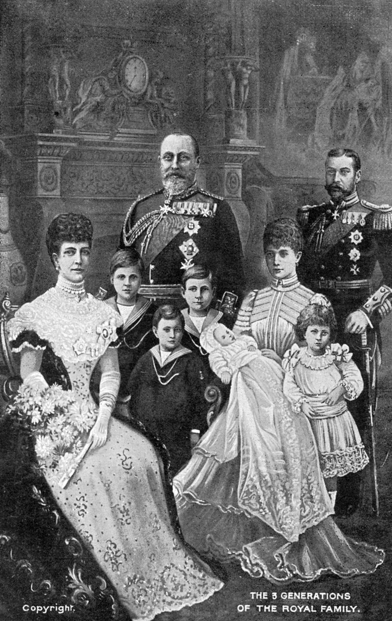 A brit királyi család három generációja, 1903 alkotó: Unbekannt