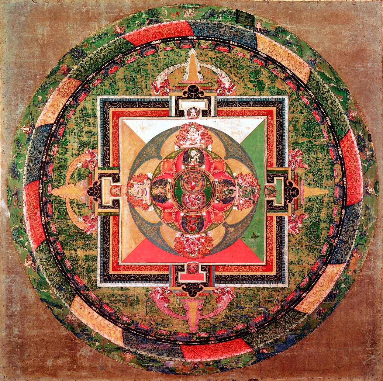 Tibeti buddhista mandala alkotó: Unbekannt