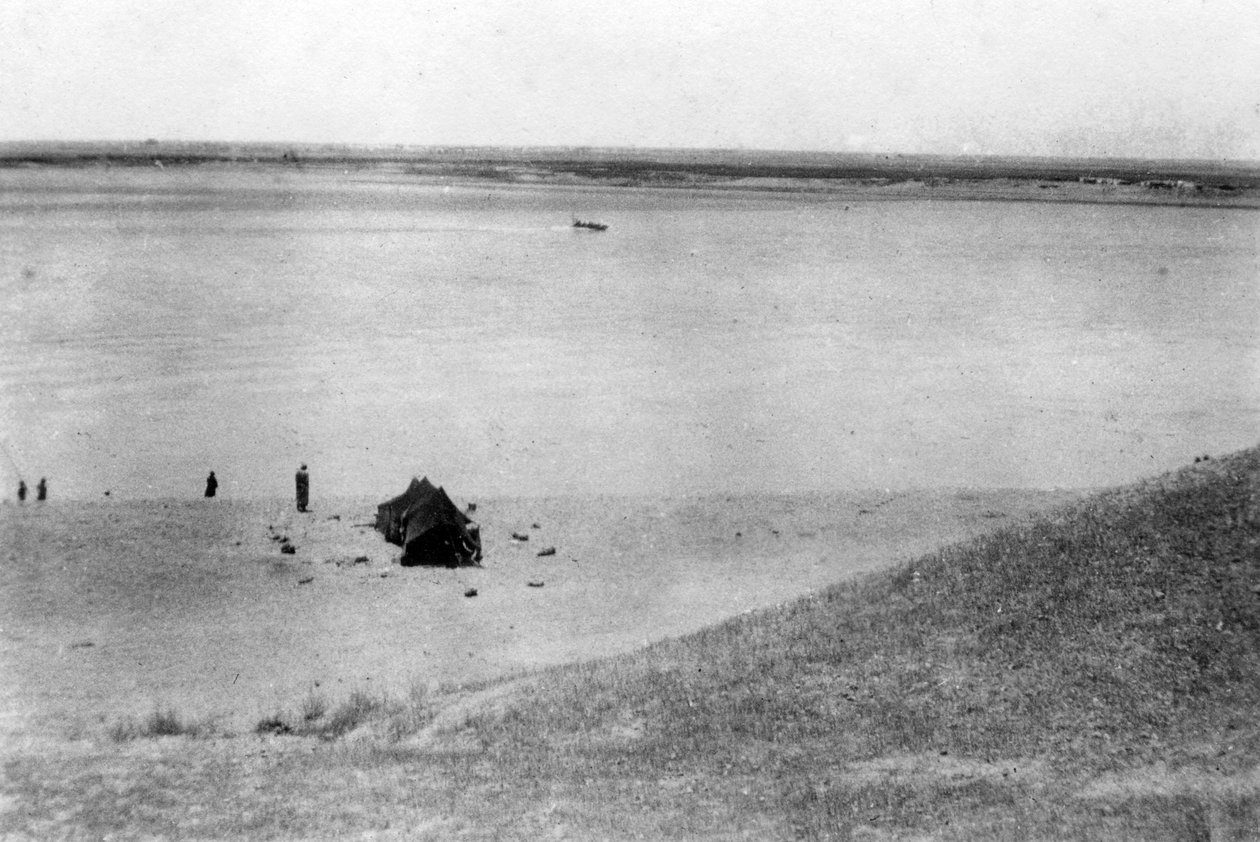 Tigris folyó, Szamarra, Mezopotámia, 1918 alkotó: Unbekannt