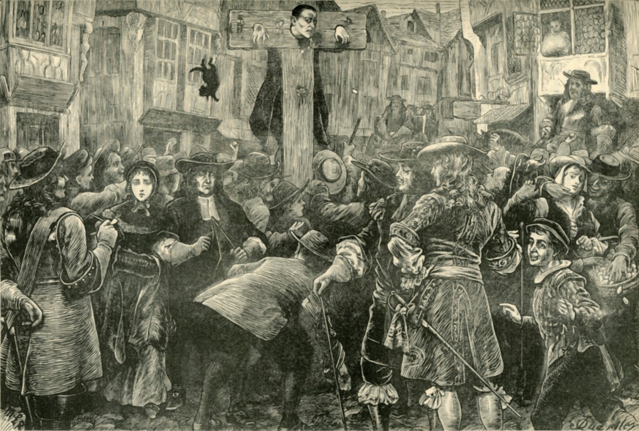 Titus Oates a pilótákban, 1685, 1890. alkotó: Unbekannt