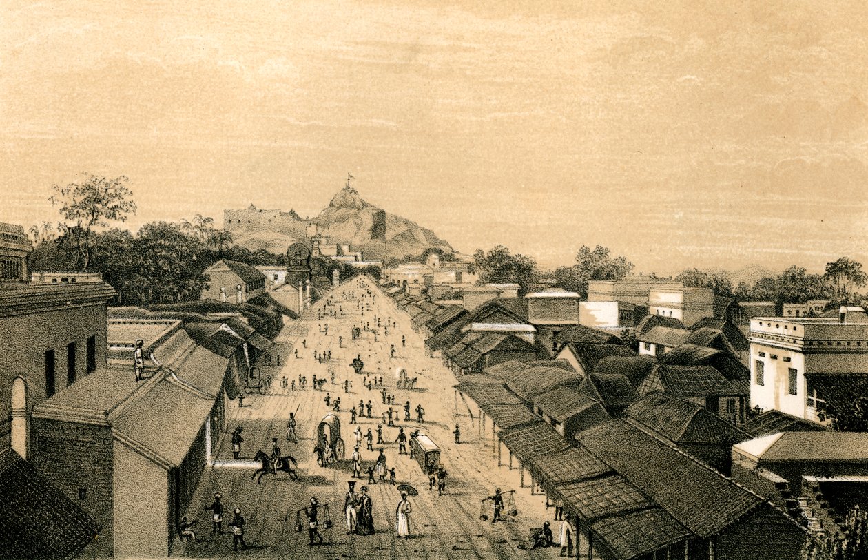 Trichinopoly városa és erődje, India, 1847 alkotó: Unbekannt