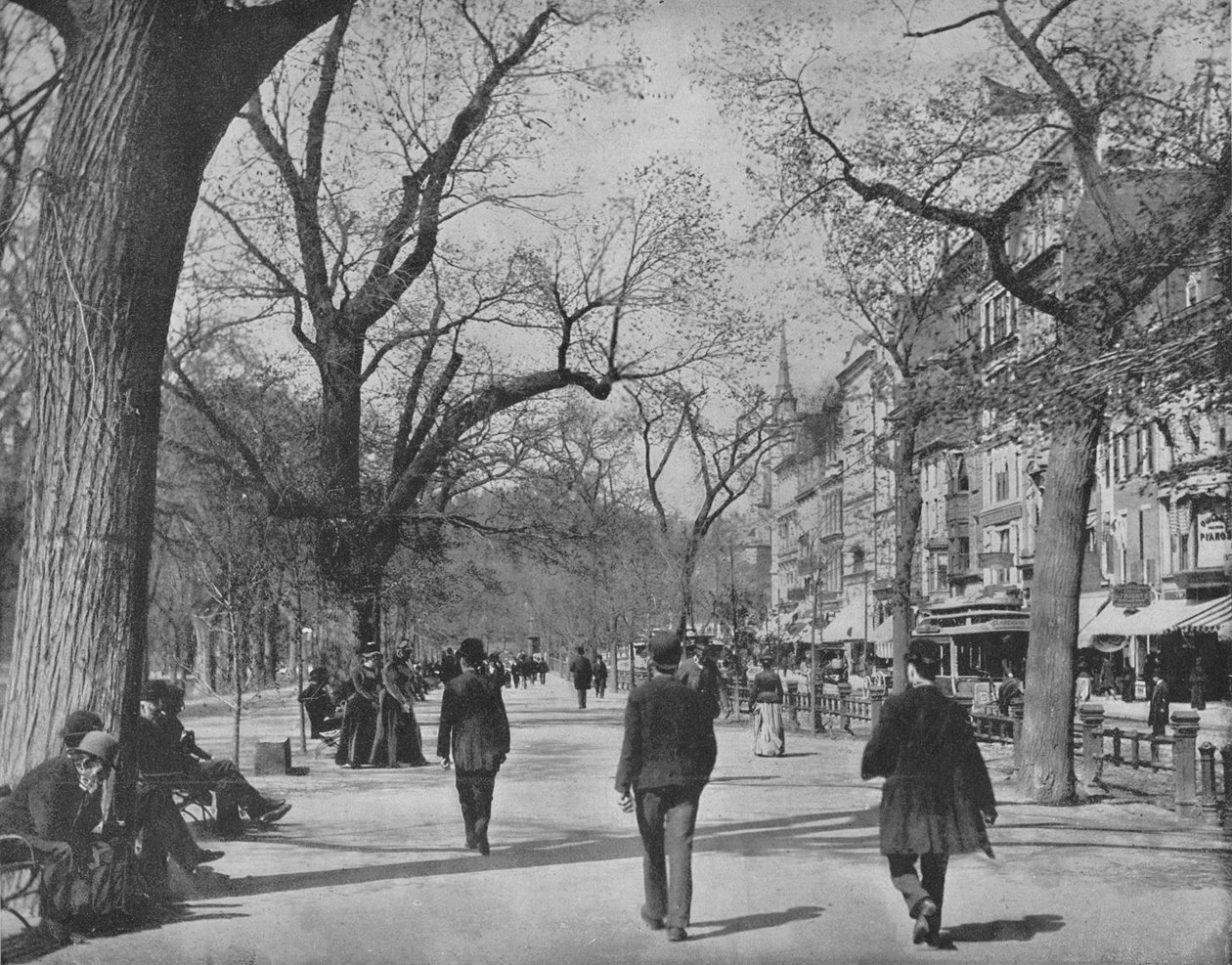 Tremont Street and The Common, Boston, 1897. alkotó: Unbekannt