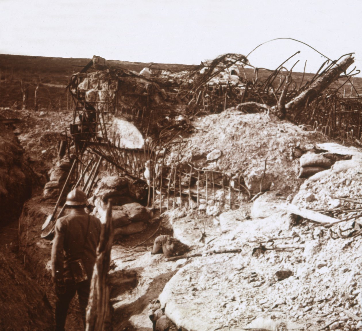 Trenches, Mont Haut, Észak-Franciaország, 1914-c1918 alkotó: Unbekannt