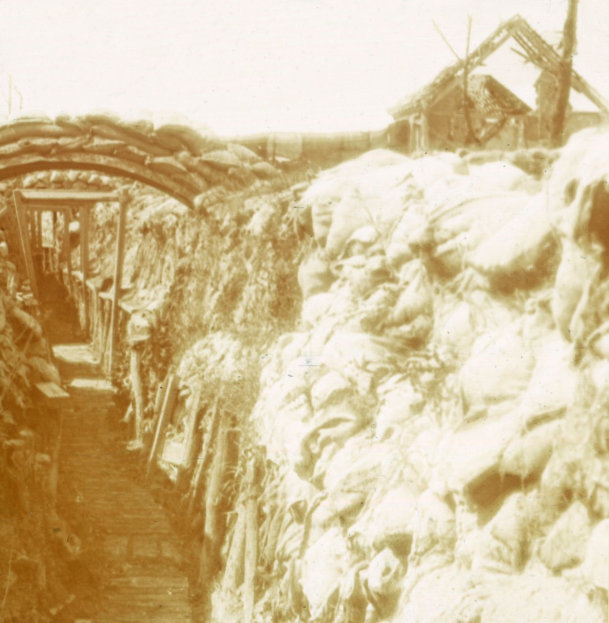 Árkok, frontvonal, Diksmuide, Belgium, c1914-c1918 alkotó: Unbekannt