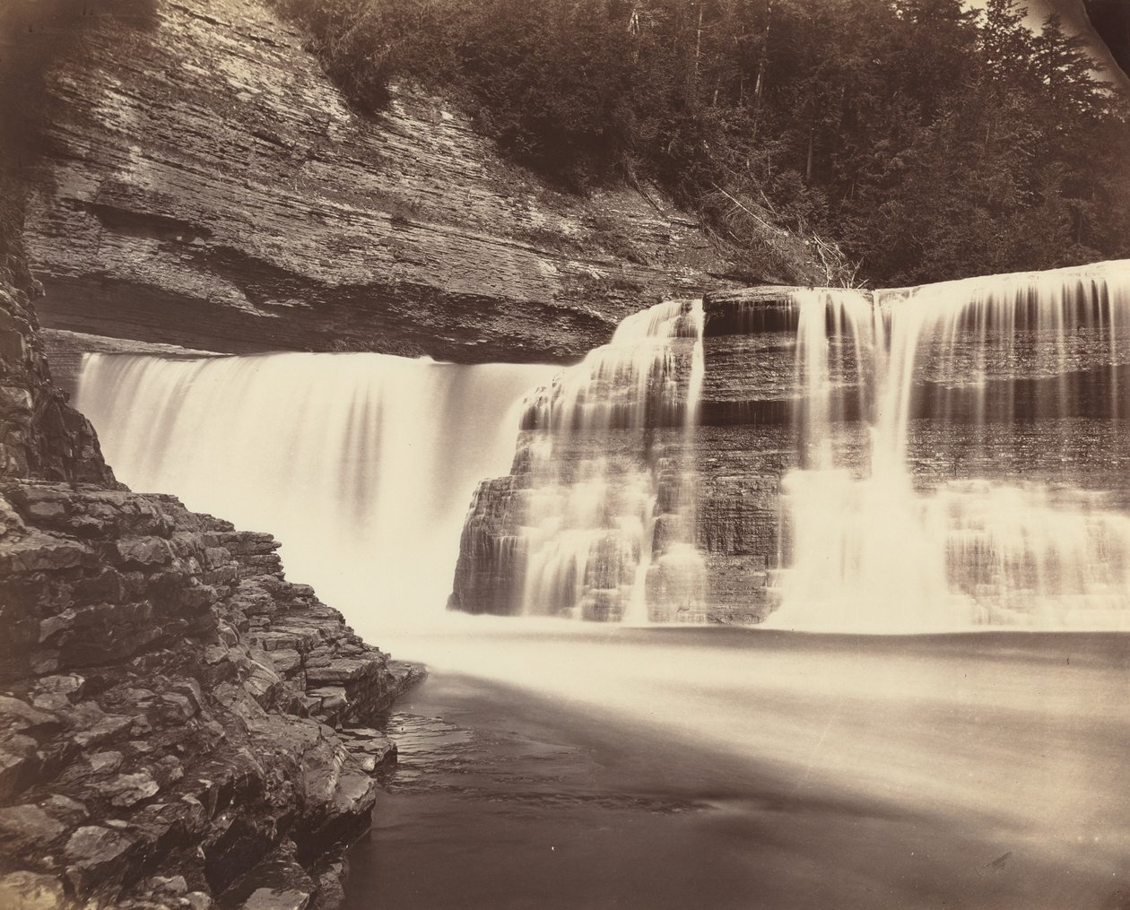 Trenton Falls, New York, kb. 1870. alkotó: Unbekannt