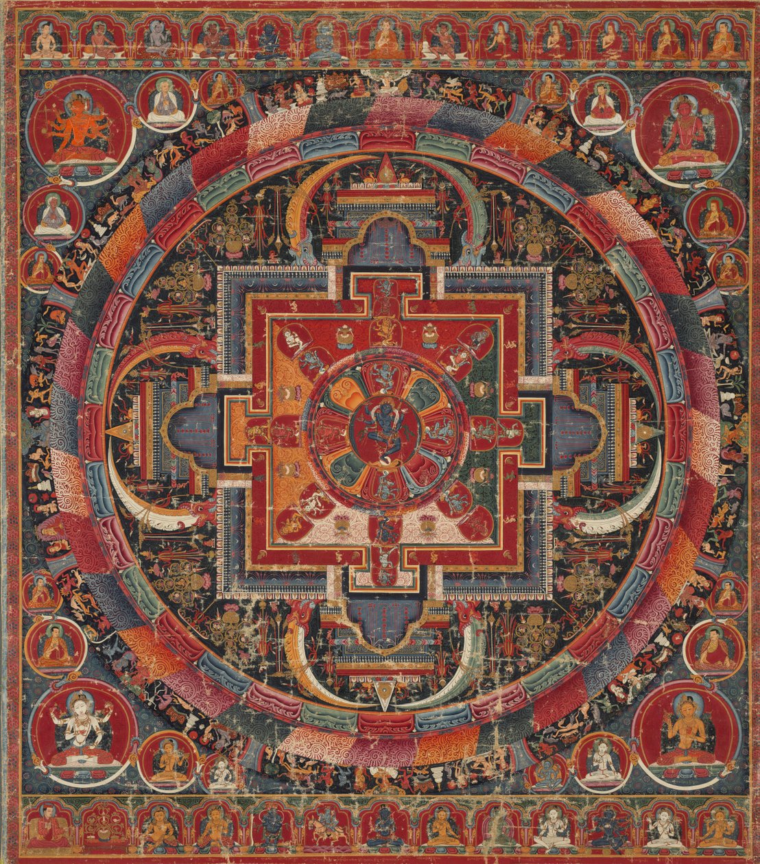 Huszonhárom Istenség Nairatma Mandala, c. 1375. alkotó: Unbekannt
