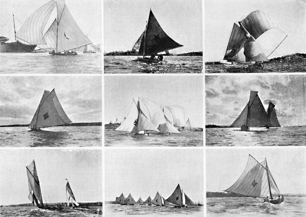 Tipikus Sydney kikötői vitorlás jelenetek, c1900. alkotó: Unbekannt