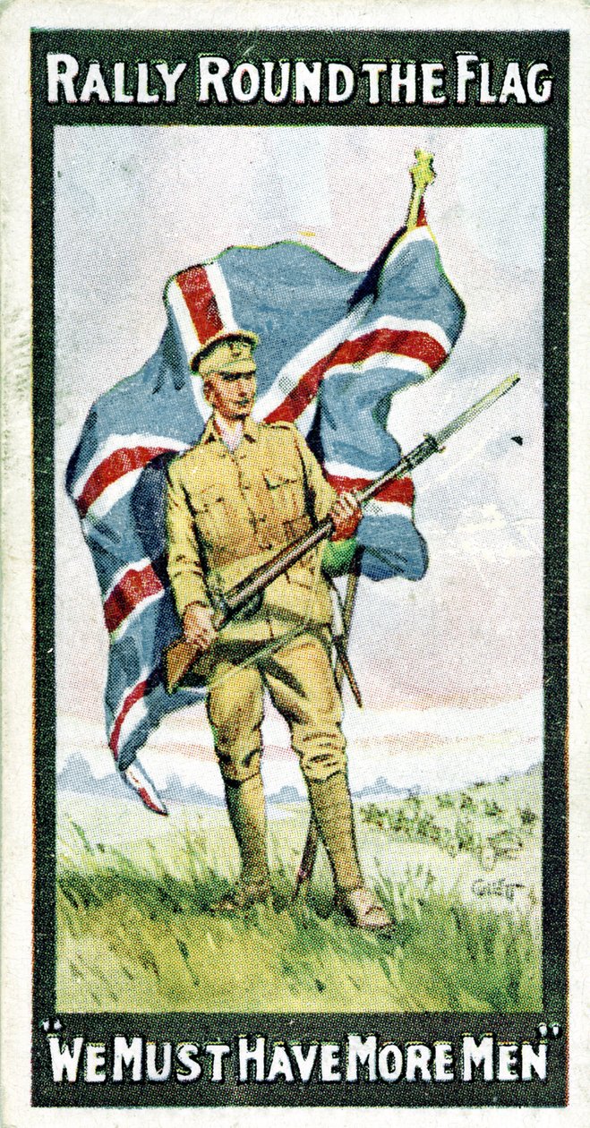 Egyesült Királyság: Cigarettakártyák – WW1 toborzás alkotó: Unbekannt