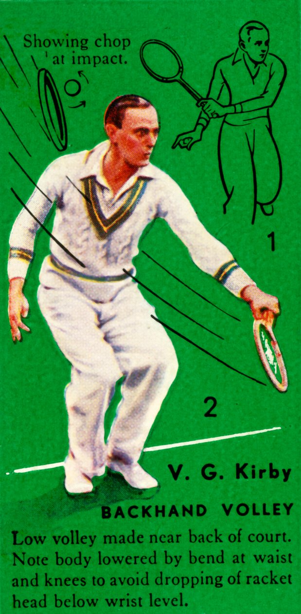 V. G. Kirby – Backhand Volley, 1935. alkotó: Unbekannt