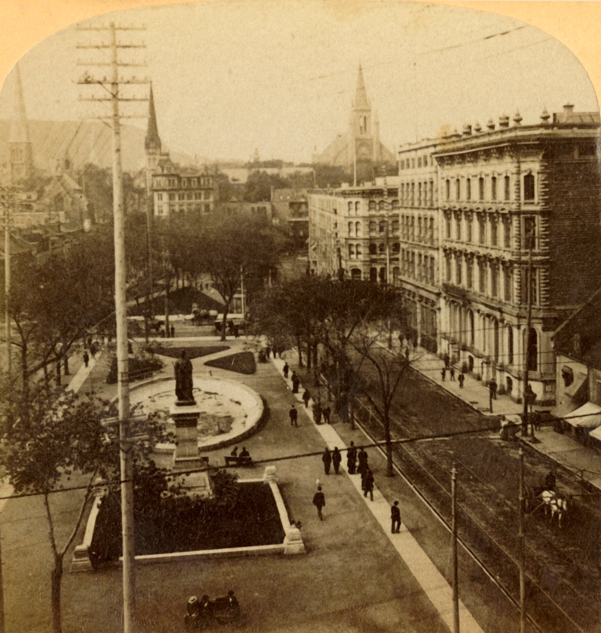 Victoria Square, Montreal, Kanada, 1904. alkotó: Unbekannt