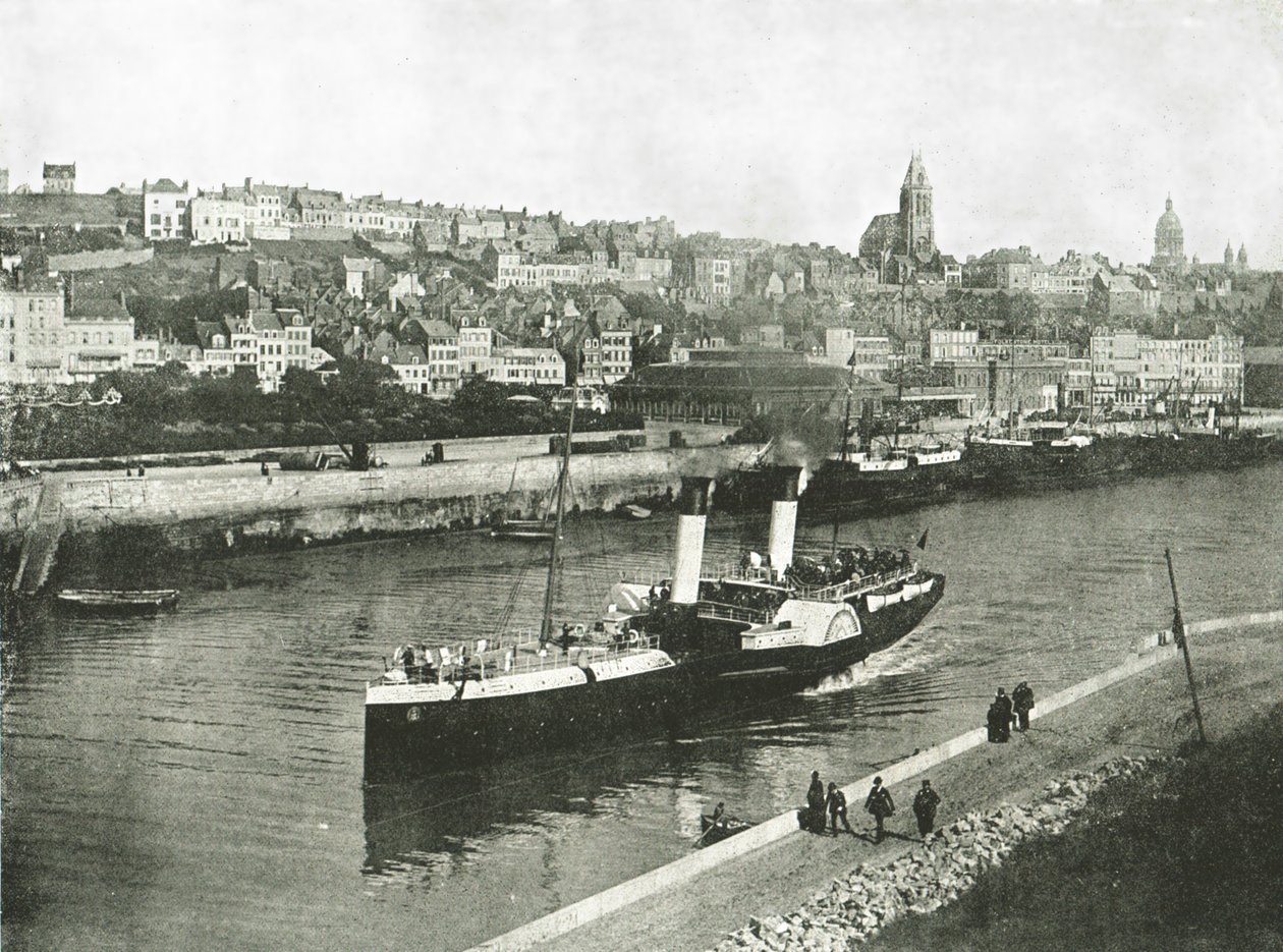Kilátás a West Pierről, Boulogne, Franciaország, 1895. alkotó: Unbekannt