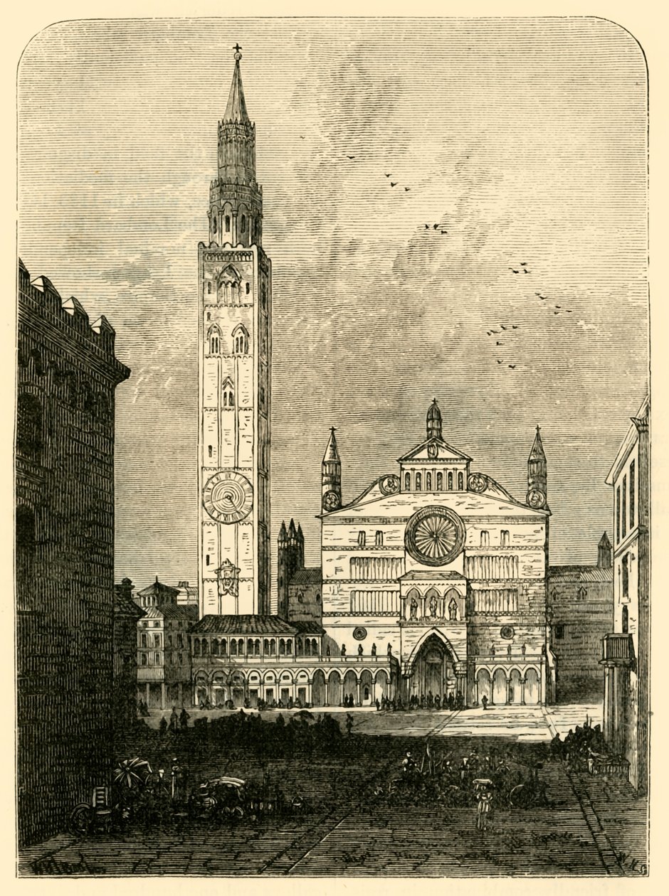 Nézet Cremonában, 1890. alkotó: Unbekannt