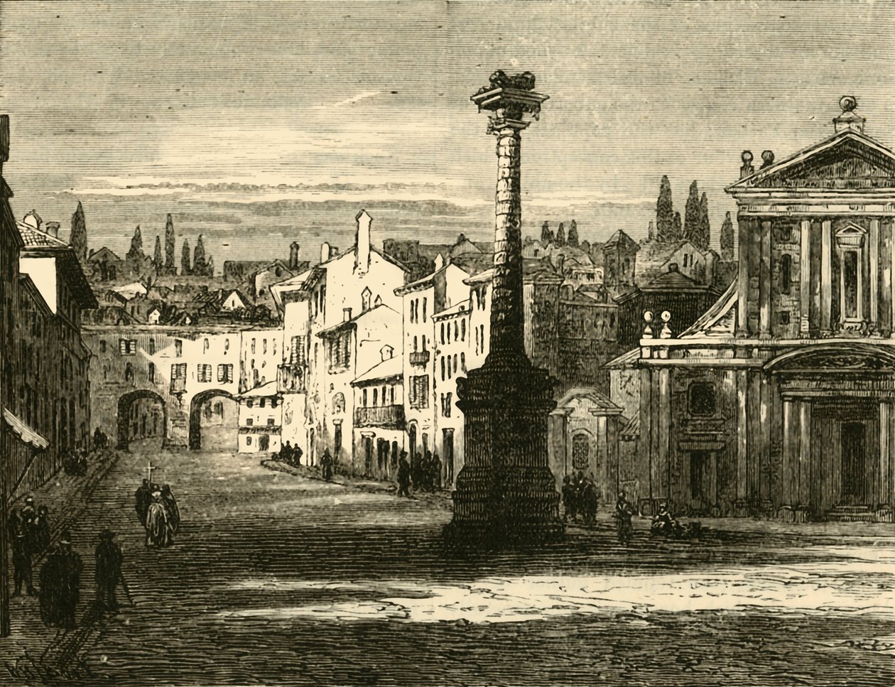 Kilátás Milánóban, 1890. alkotó: Unbekannt