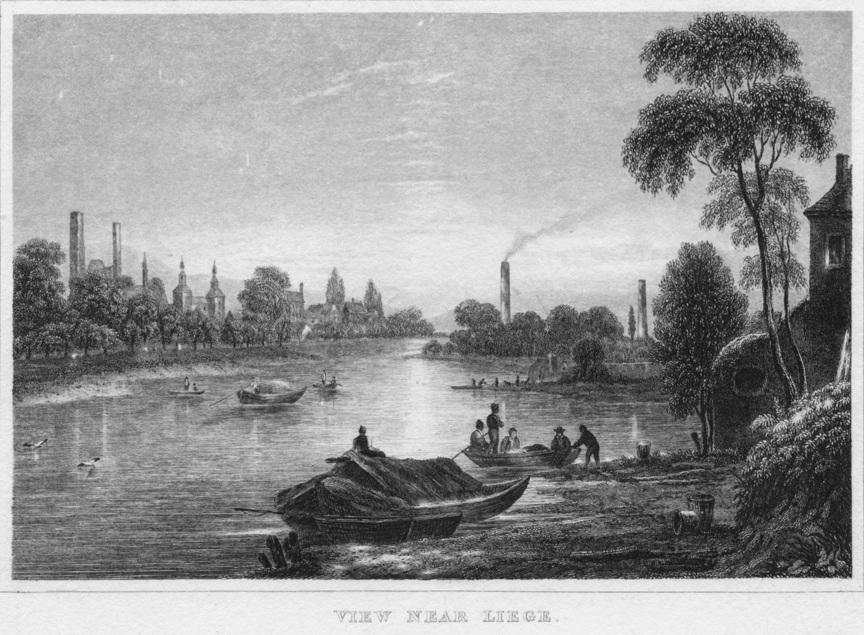 Kilátás Liege közelében, 1850 alkotó: Unbekannt