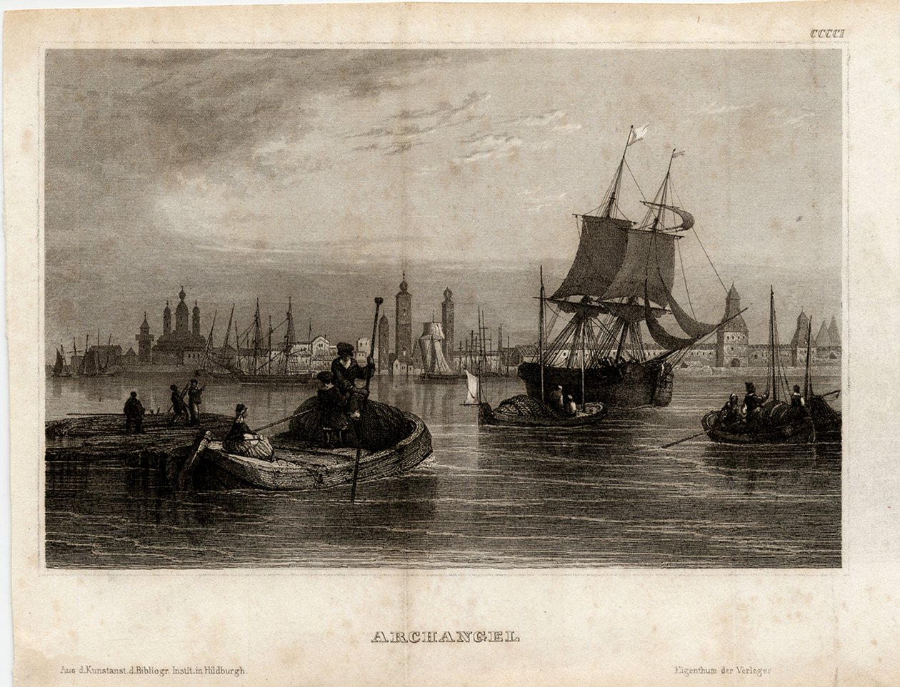 Arhangelszk látképe, 1833 alkotó: Unbekannt