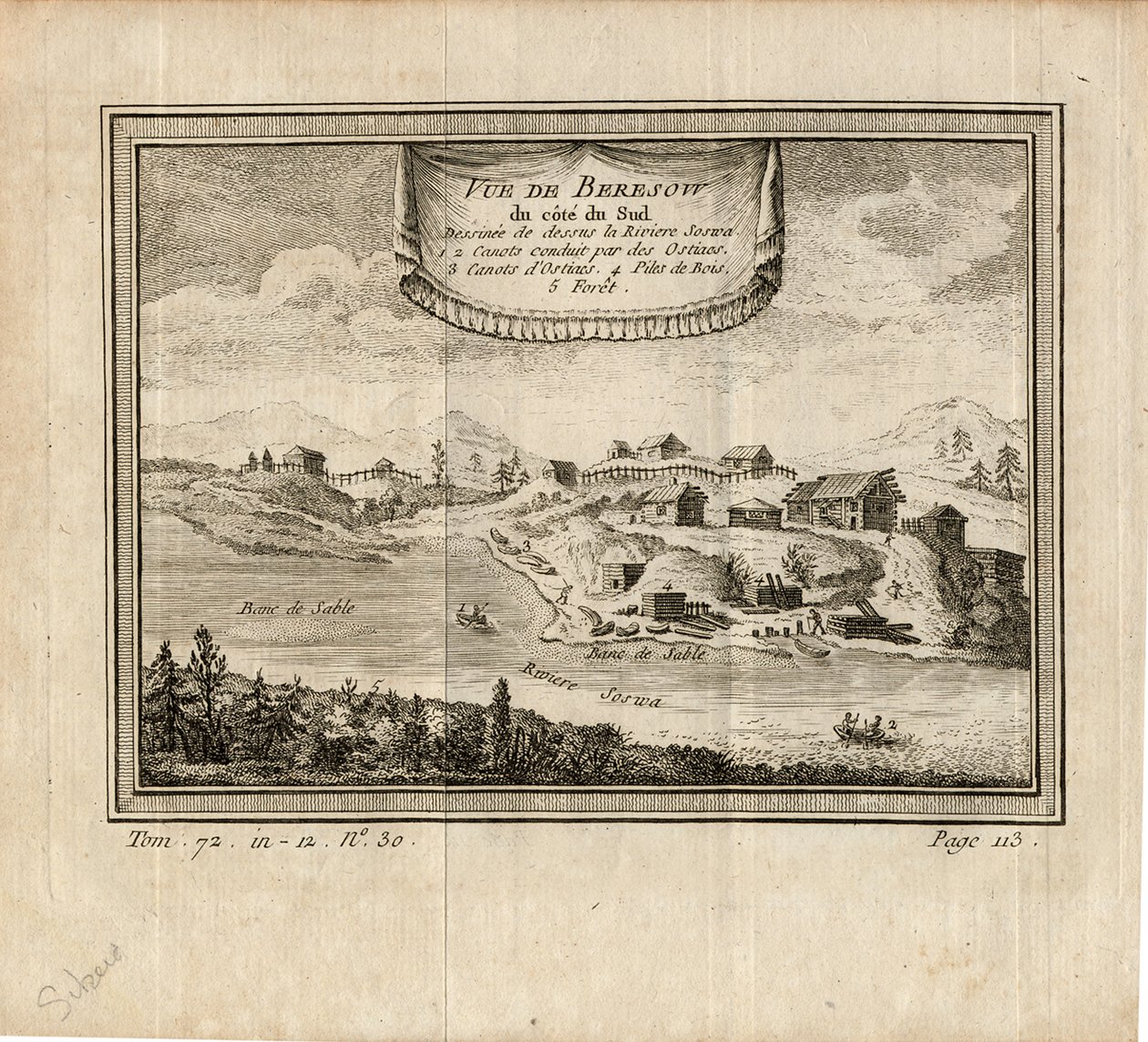 Berezov látképe, c. 1750 alkotó: Unbekannt
