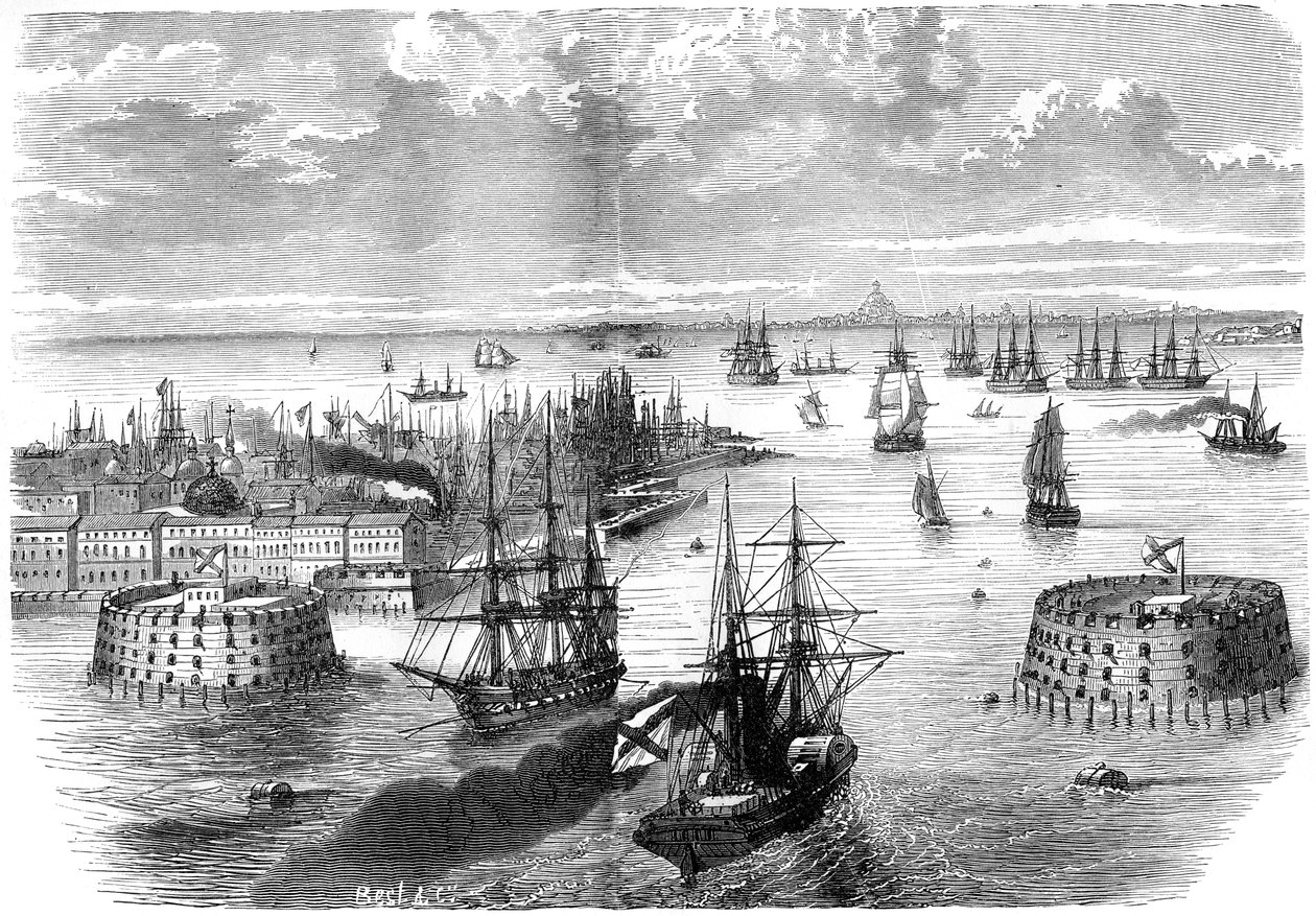 Kronstadt látképe, Oroszország, 1882-1884 alkotó: Unbekannt