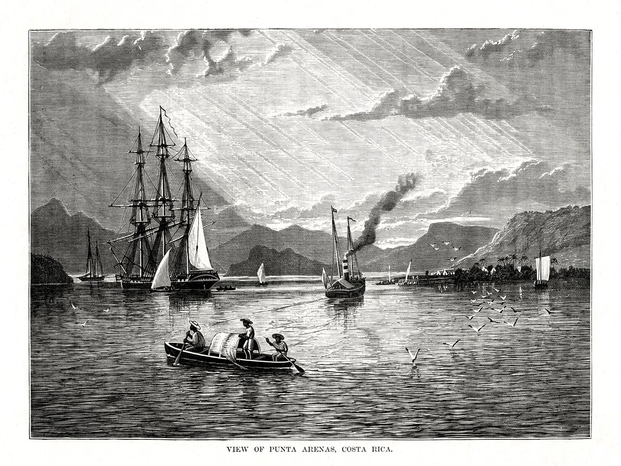 Kilátás a Punta Arenasra, Costa Rica, 1877 alkotó: Unbekannt