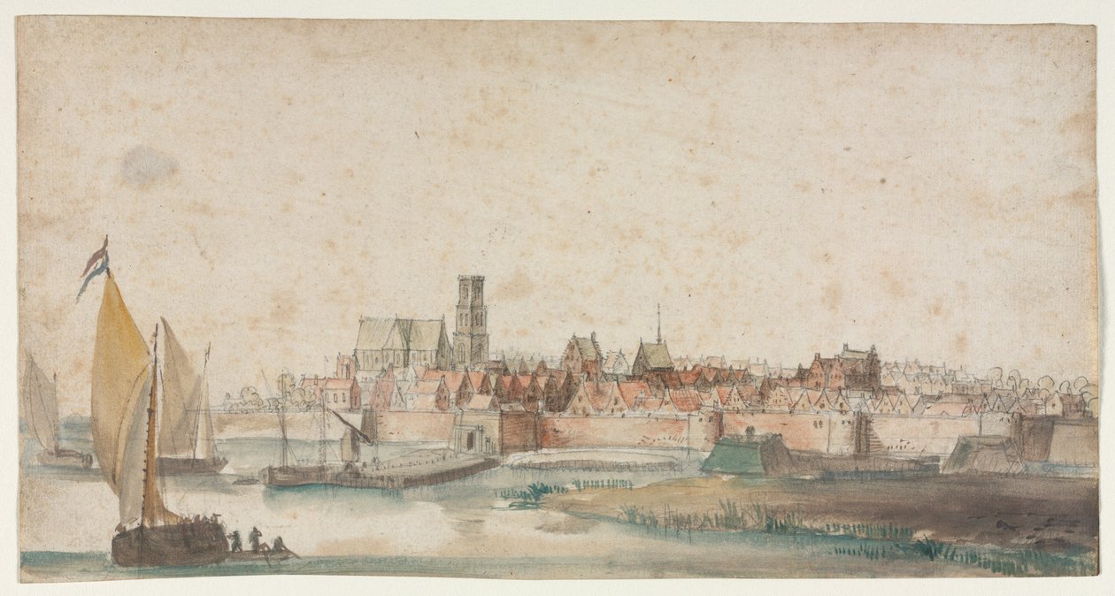St. Geertruidenberg látképe, 1600-as évek. alkotó: Unbekannt