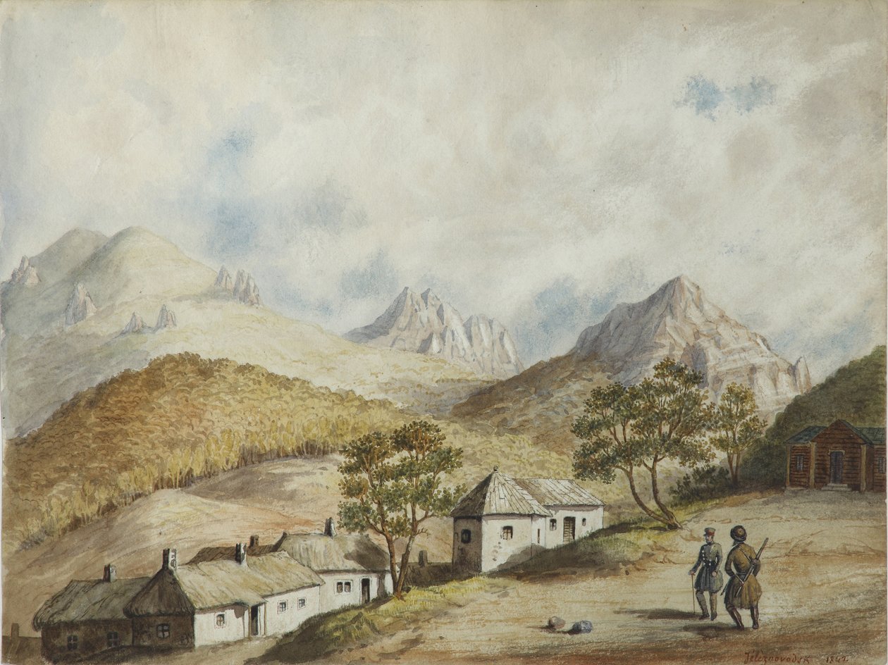 Zheleznovodsk látképe, 1842 alkotó: Unbekannt
