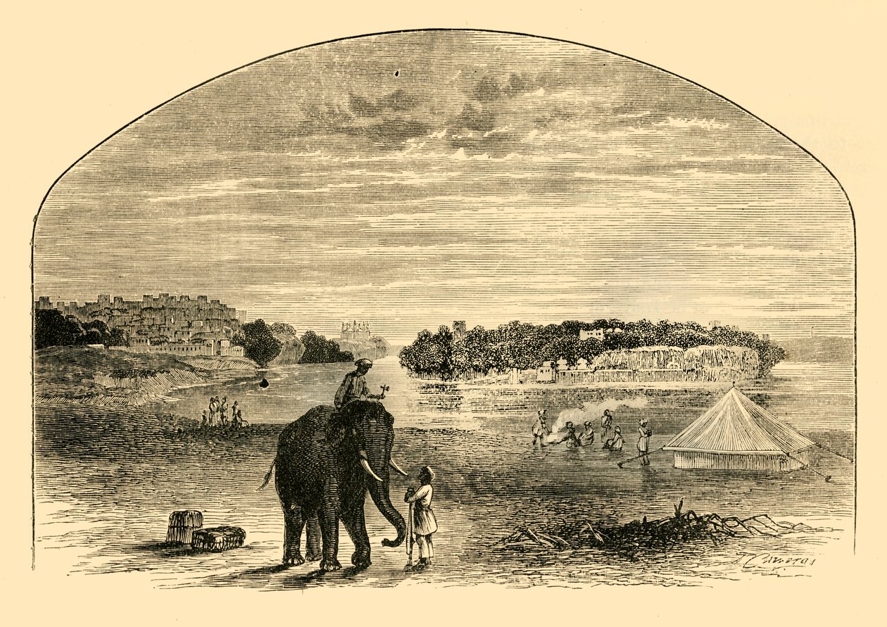 Kilátás az Indusra, 1890. alkotó: Unbekannt