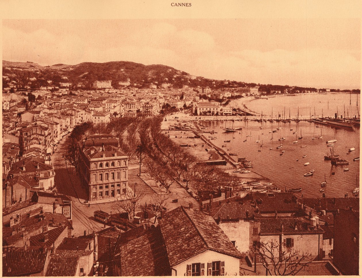 Kilátás a Mont Chevalier-ről, Cannes, 1930. alkotó: Unbekannt