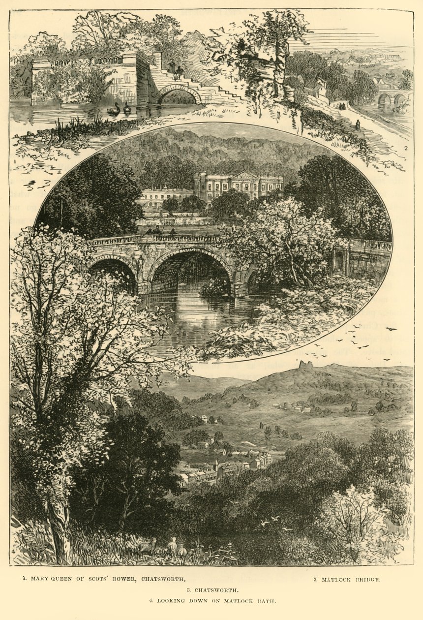 Nézetek Chatsworthben és Matlockban, 1898. alkotó: Unbekannt