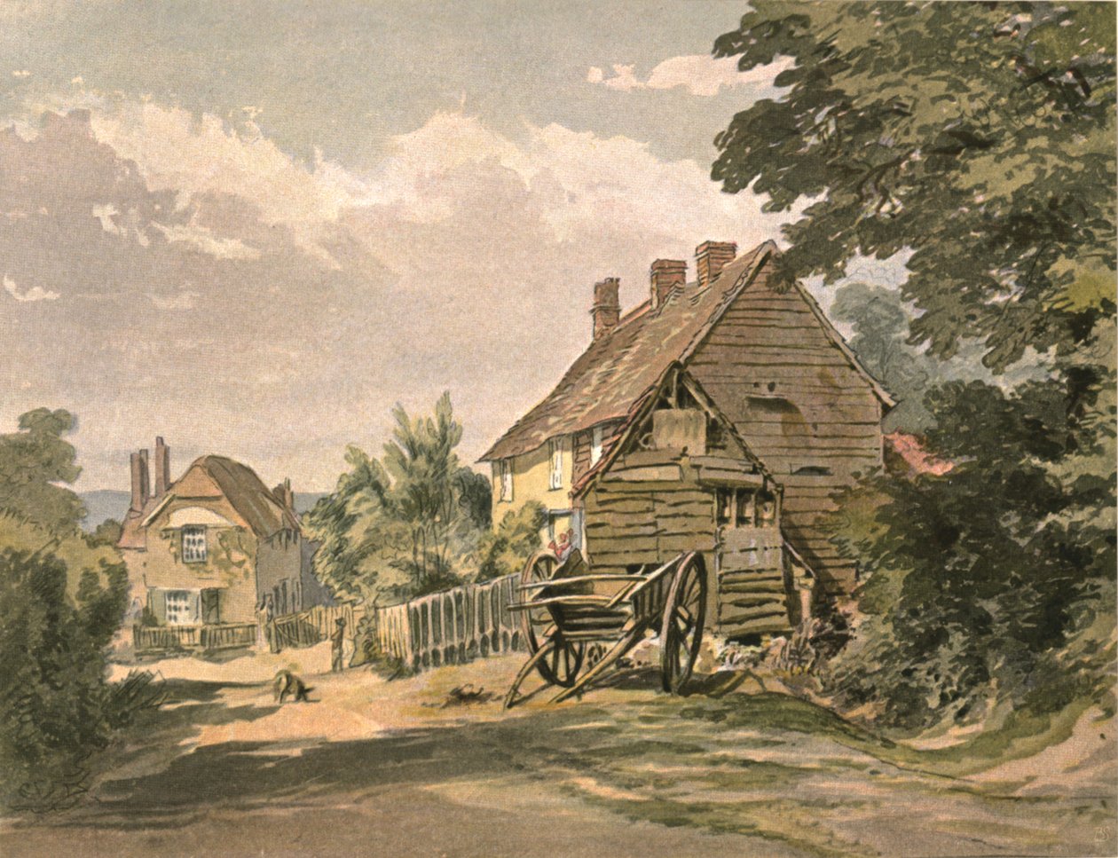 Falusi házak, 1900. alkotó: Unbekannt