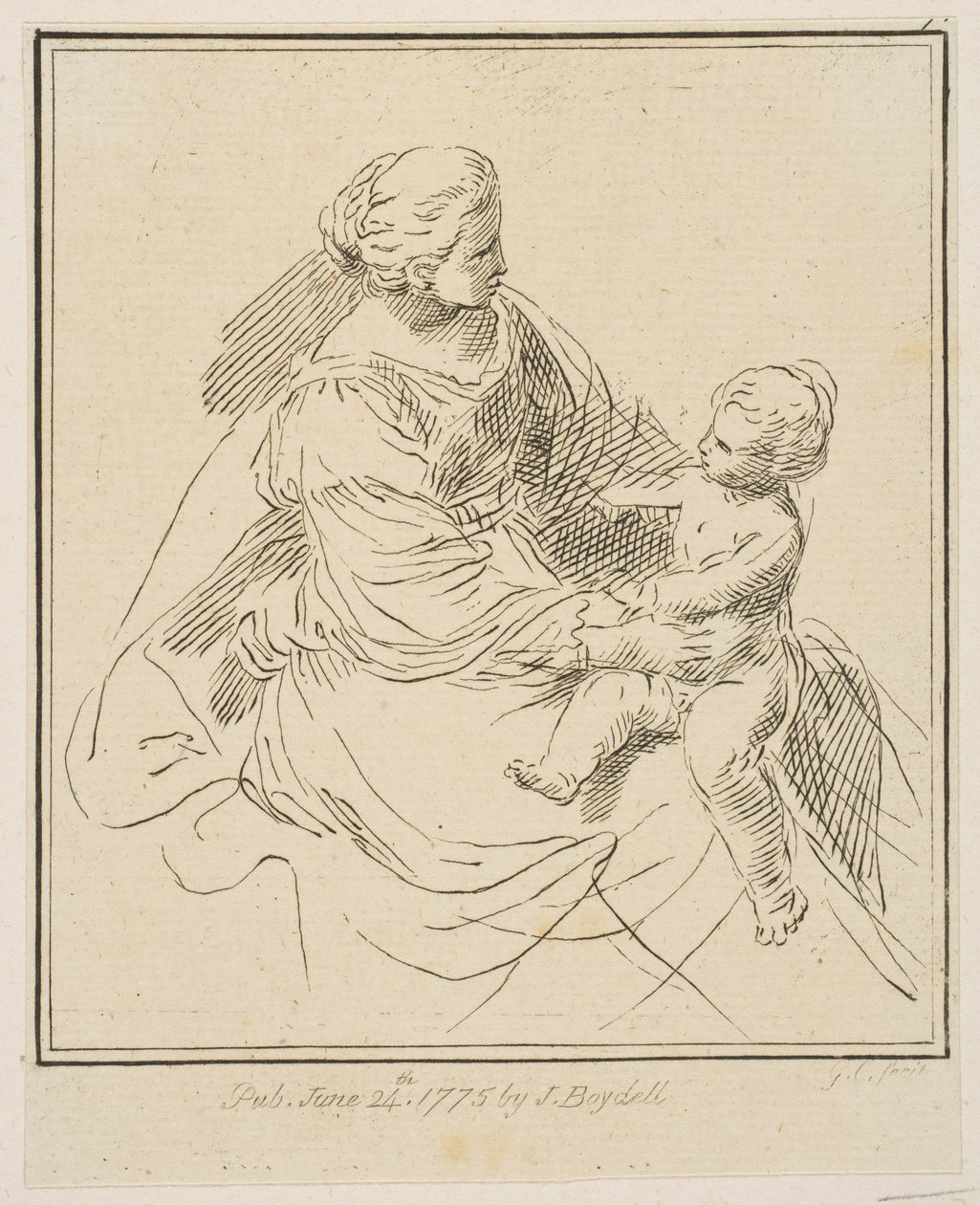 Szűz és gyermek, 1775. alkotó: Unbekannt