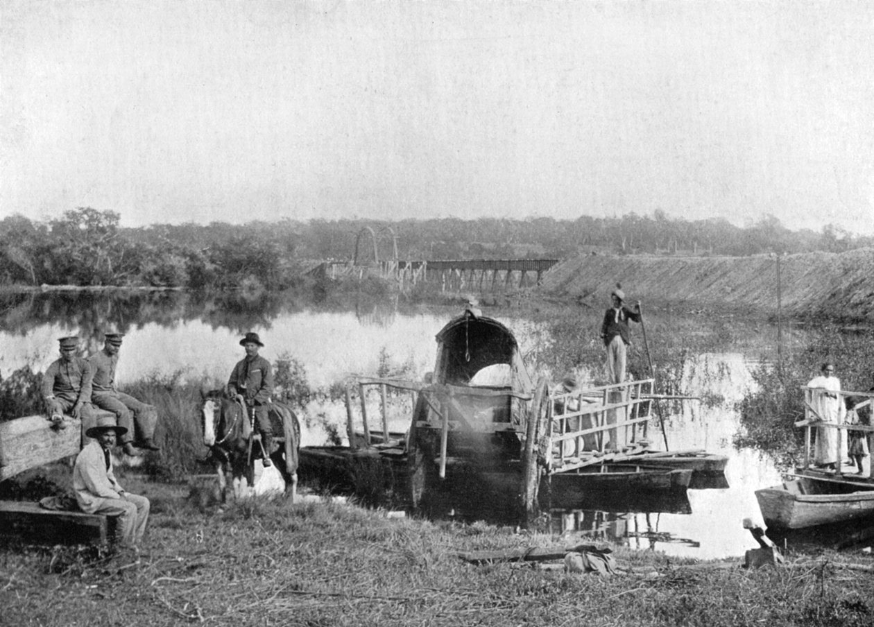 Várakozás a kompon, Paraguay, 1911 alkotó: Unbekannt
