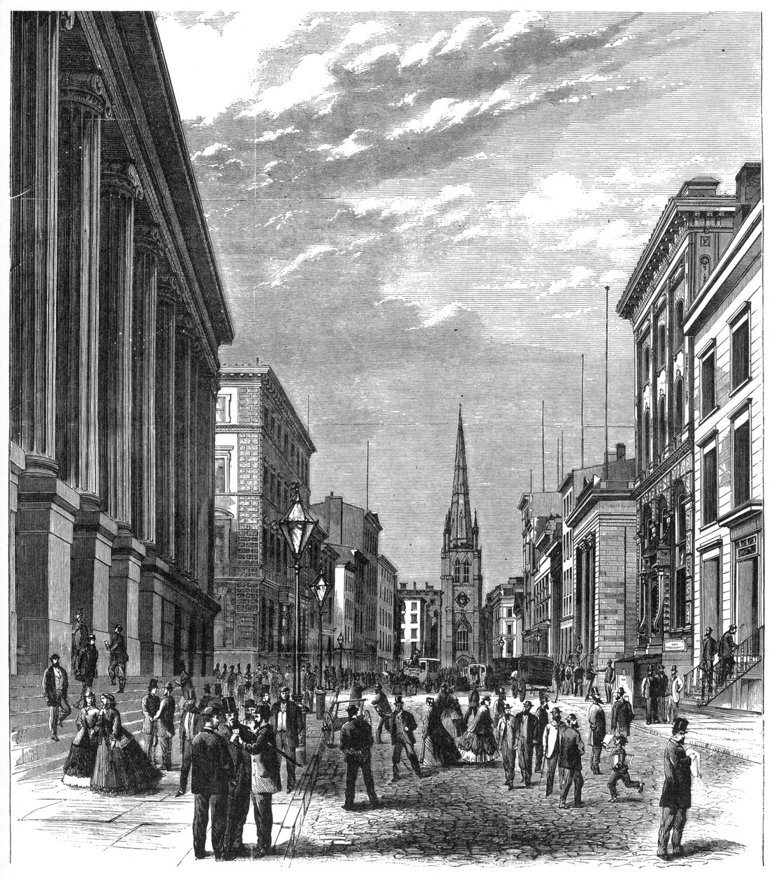 Wall Street, New York, 1869 alkotó: Unbekannt