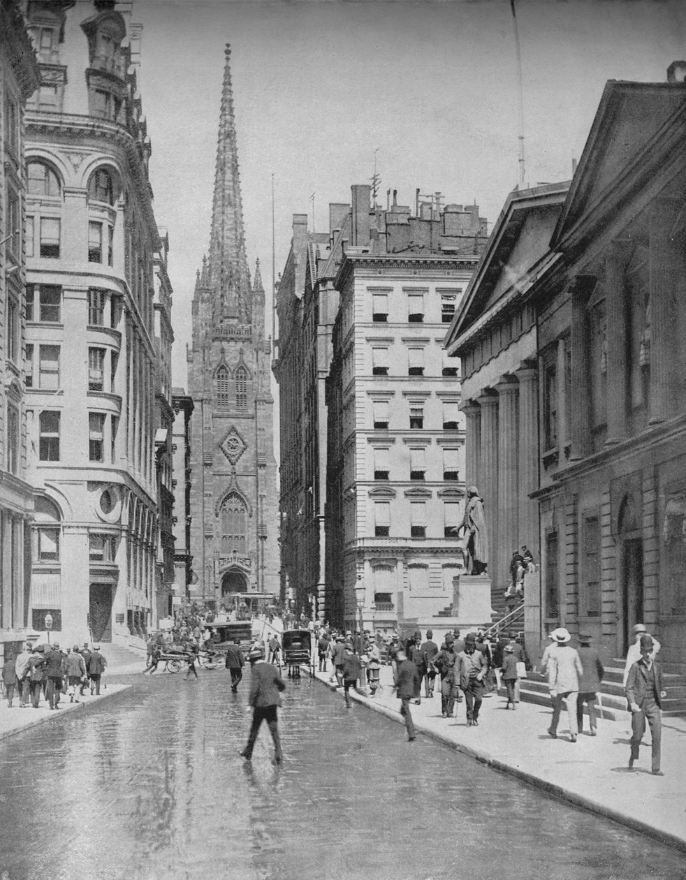 Wall Street, New York, 1897. alkotó: Unbekannt