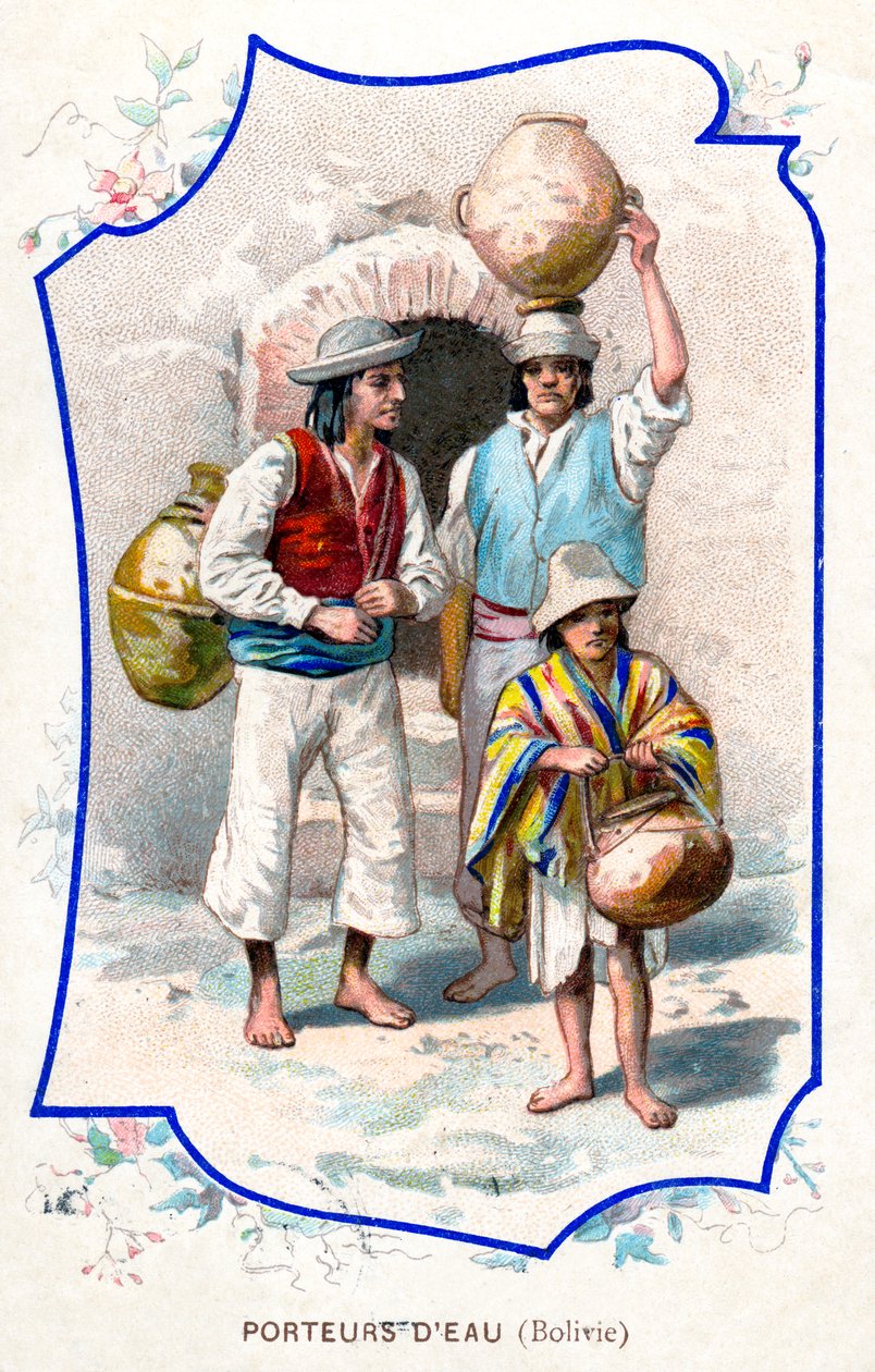 Vízszállítók, Bolívia, 1911 alkotó: Unbekannt