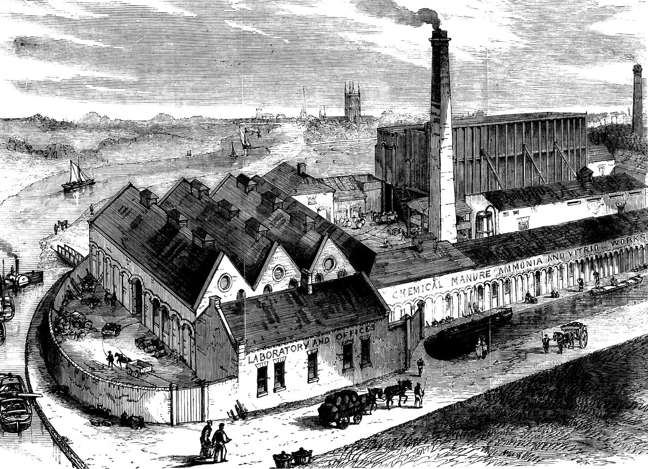Webbs vegyi gyár, Diglis, Worcestershire, C1860 alkotó: Unbekannt